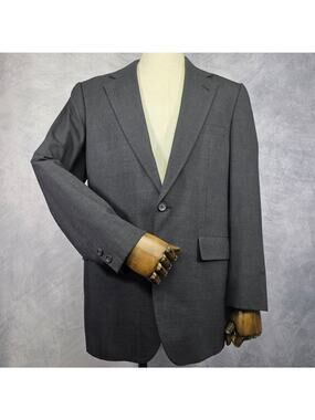 Brooks Brothers Blazer Mens 40 Long Gray Wool Blend 2 Button Jacket Vintage USA